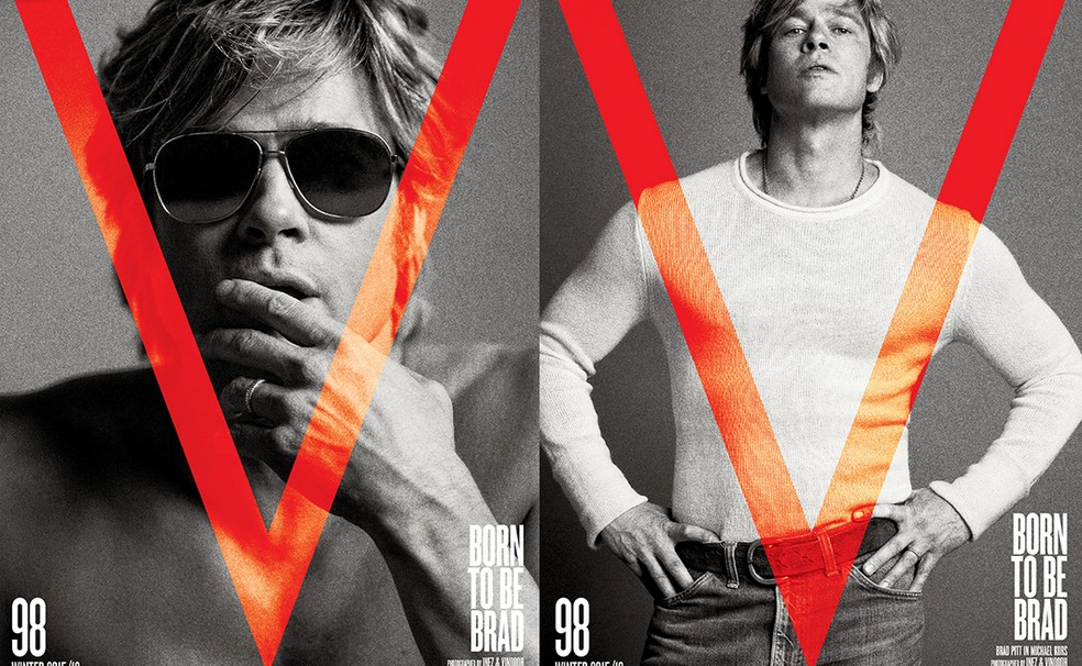Brad Pitt para a V Magazine (Foto: Reprodução) — Foto: Vogue