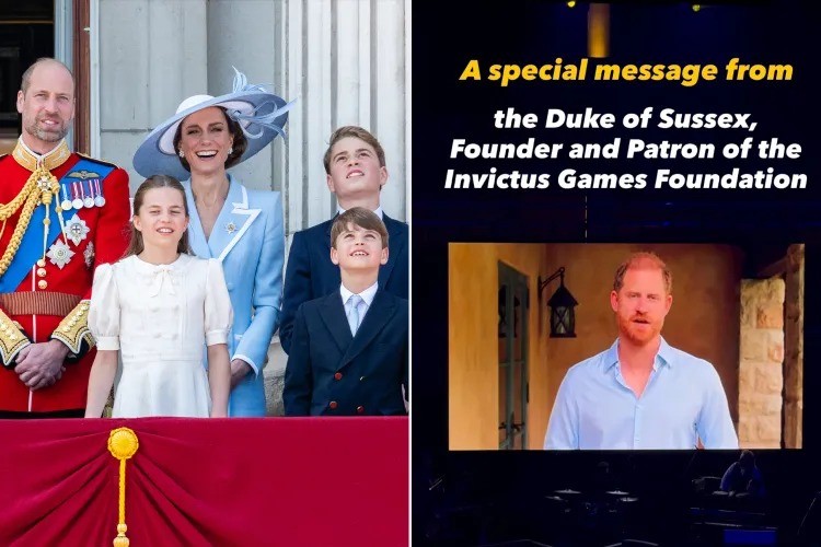 Enquanto a realeza celebrava Charles, Harry enviava mensagem a veteranos em evento internacional