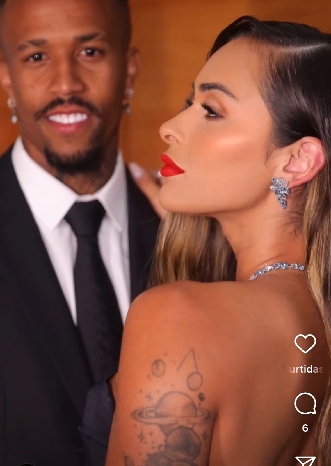 Tainá Castro e Éder Militão surgem em clima de romance para o leilão de Vini Jr.