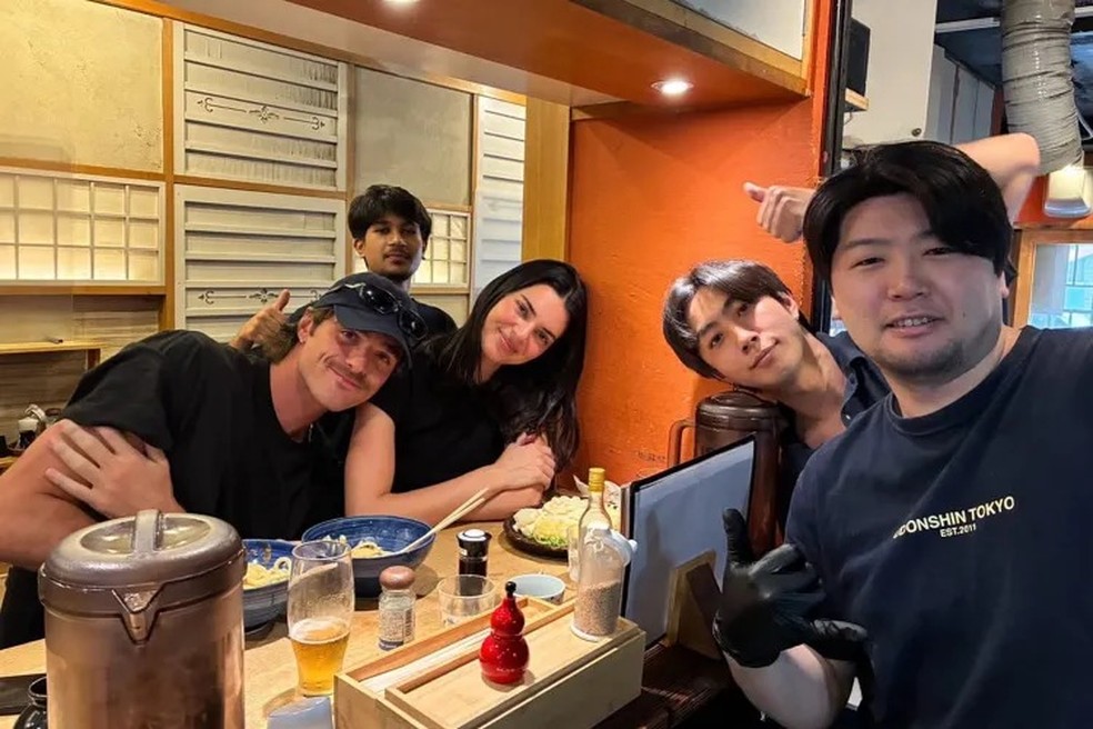 Kendall Jenner e Jacob Elordi em Tóquio — Foto: Reprodução/Instagram