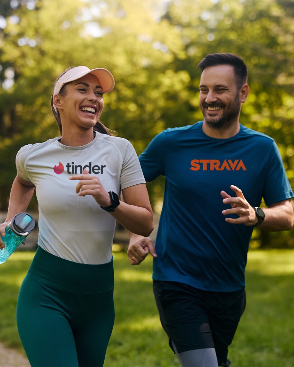 Tinder e Strava lançaram o Tinder Solemates Challenge — Foto: Divulgação