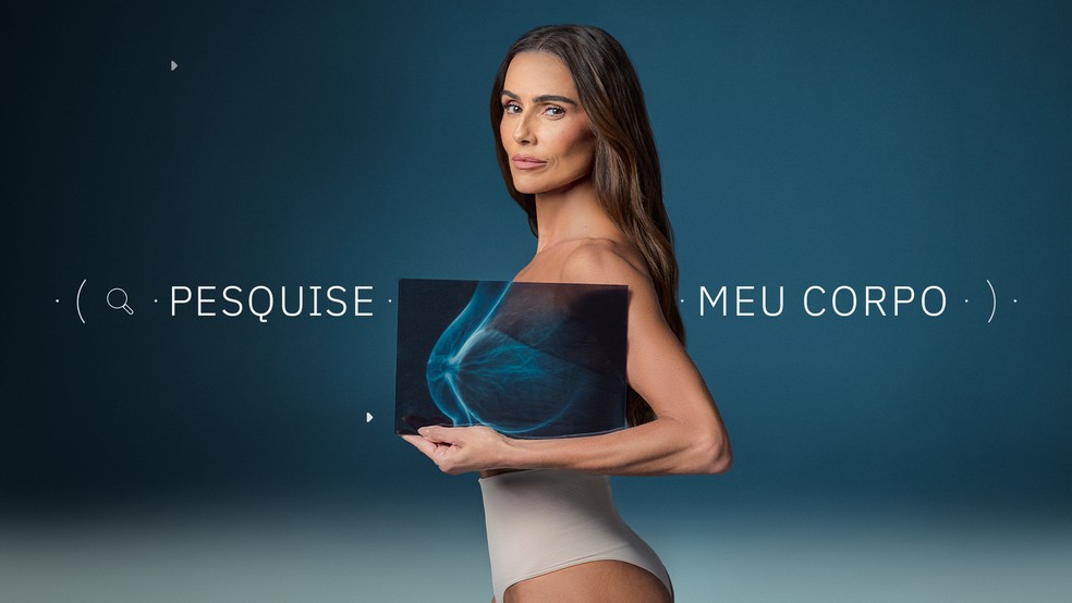 A campanha faz uma reflexão sobre a discrepância entre o número de estudos sobre o corpo feminino e o masculino — Foto: Divulgação