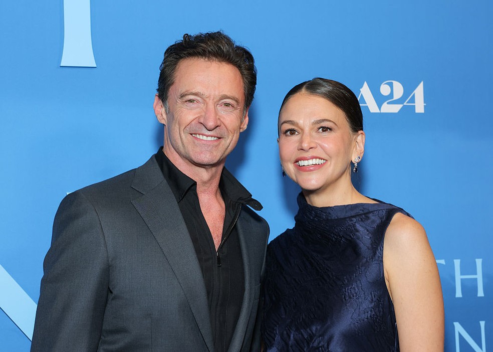 Hugh Jackman e Sutton Foster — Foto: GettyImages