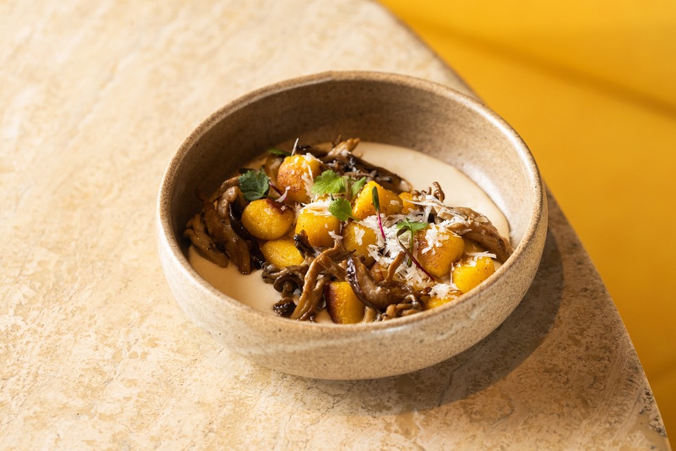 gnocchi com cogumelos do Aima — Foto: Divulgação