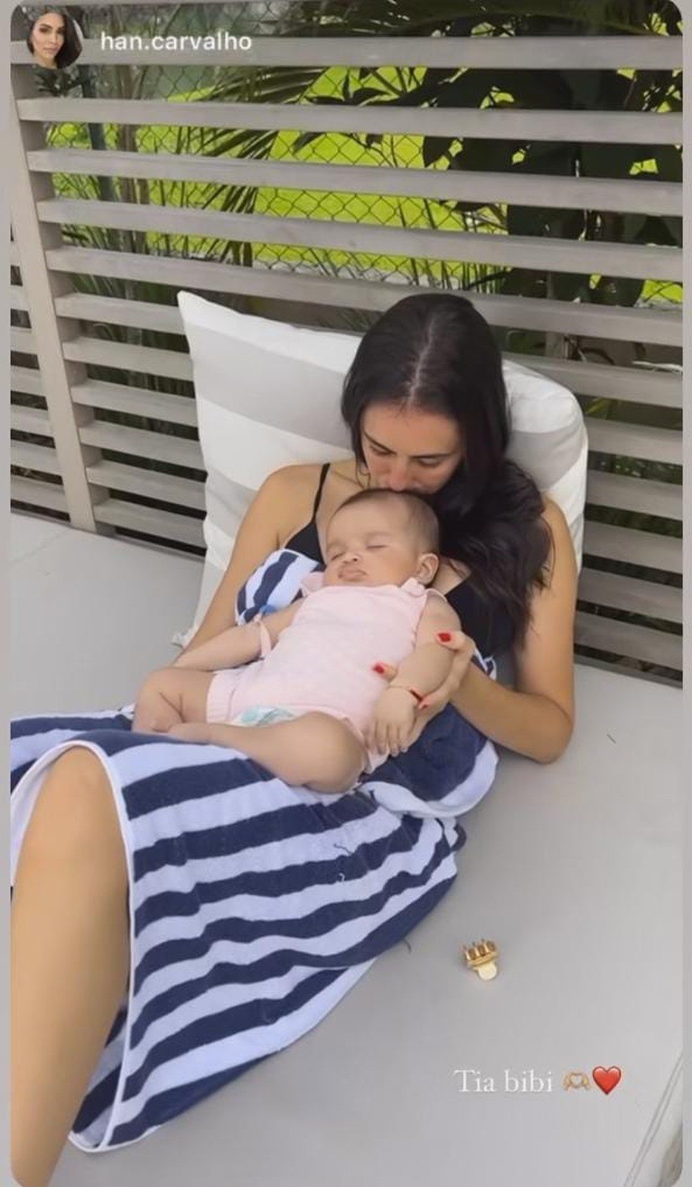 Bianca, irmã de Biancardi, na mansão de Neymar em Mangaratiba — Foto: Instagram