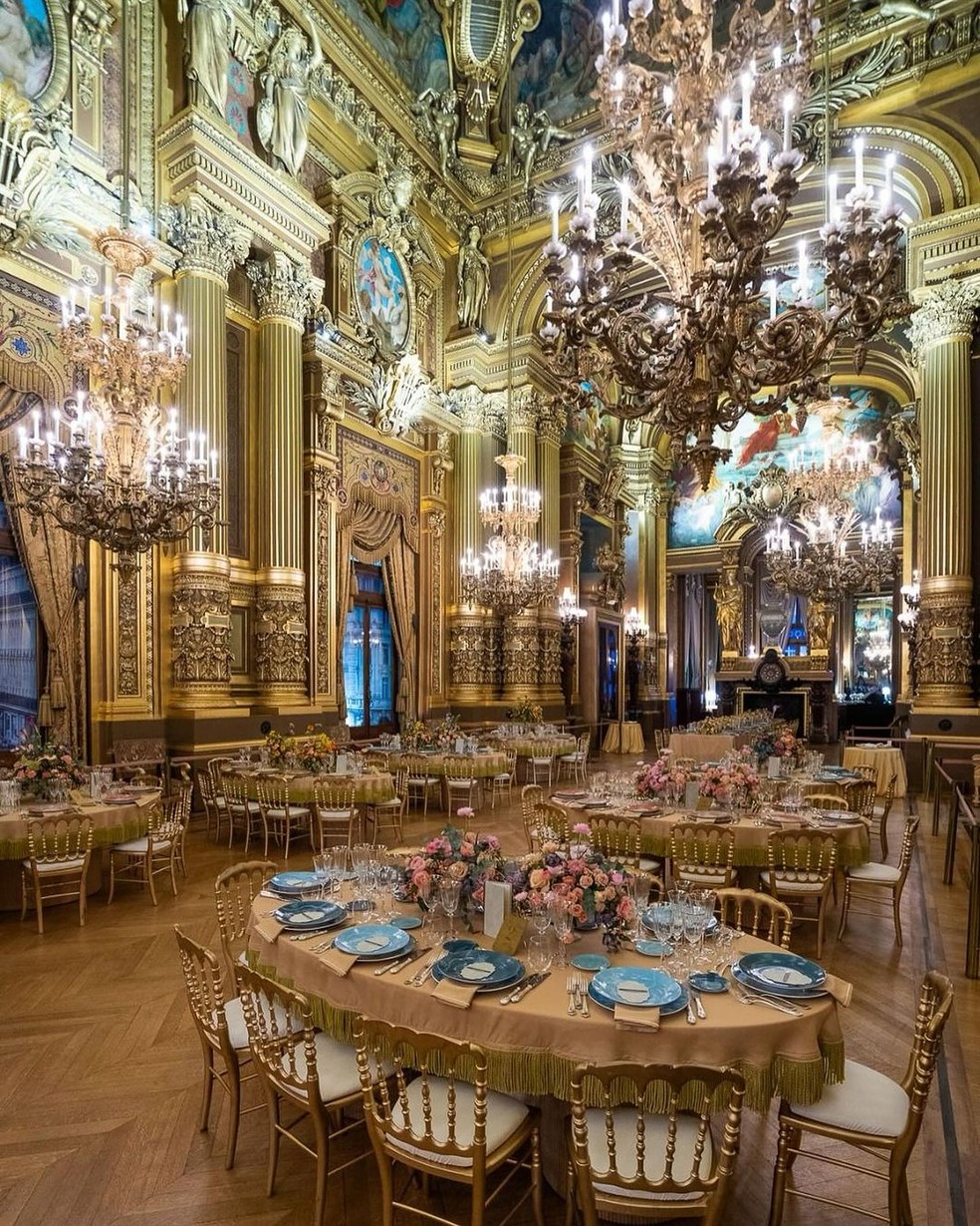 Jantar de ensaio na Ópera de Paris — Foto: Reprodução/Instagram
