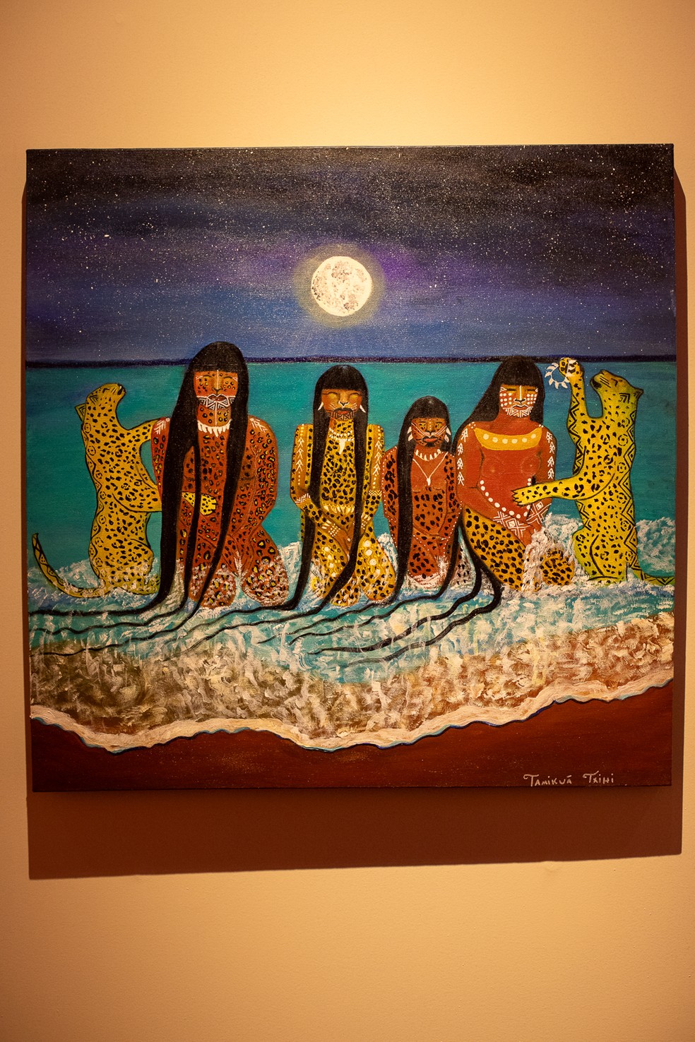 "Cerimônia sagrada universos das onças", de Tamikua Txihi — Foto: Divulgação