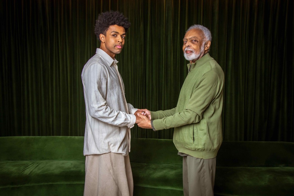 Gui Ventura e Gilberto Gil — Foto: Robert Schwenck/Divulgação