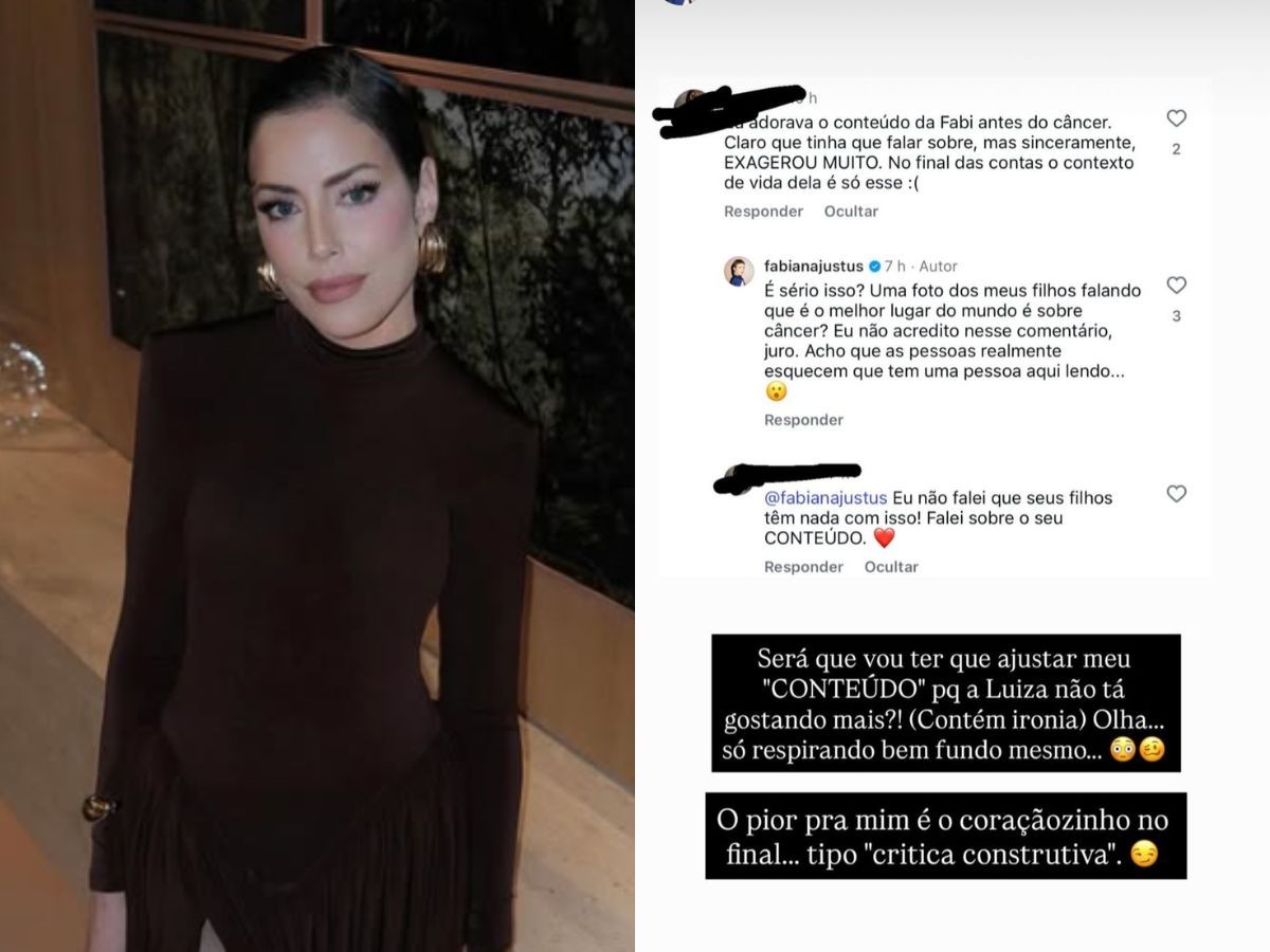 Fabiana Justus rebate críticas sobre seu conteúdo após luta contra