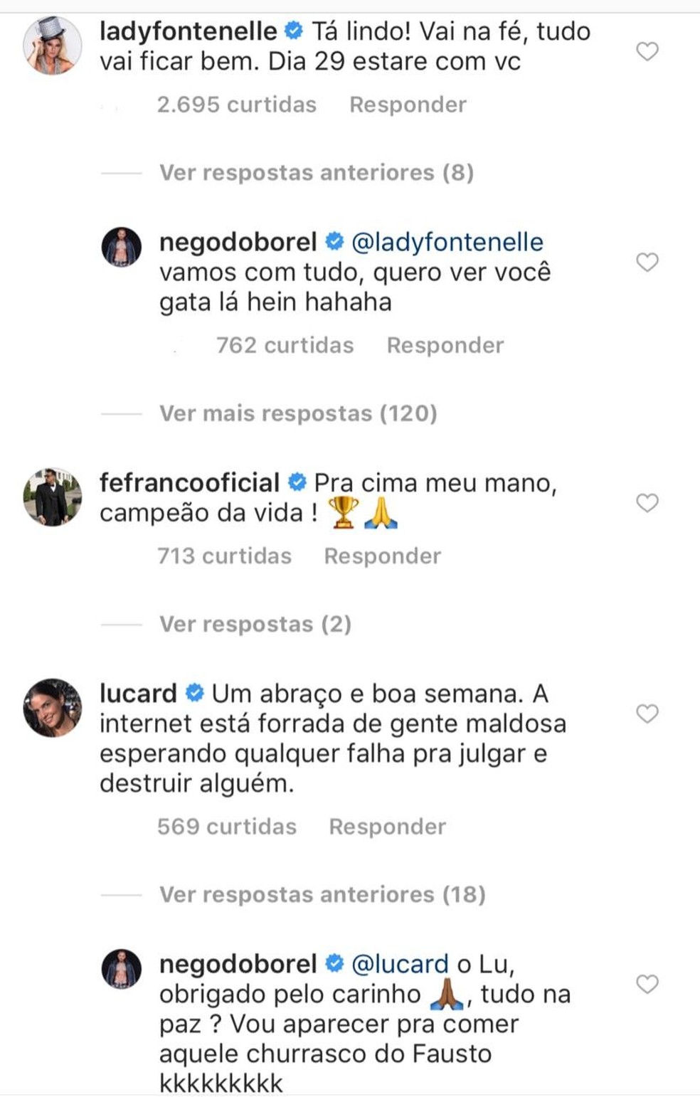 Famosos apoiam Nego do Borel (Foto: reprodução/Instagram) — Foto: Vogue