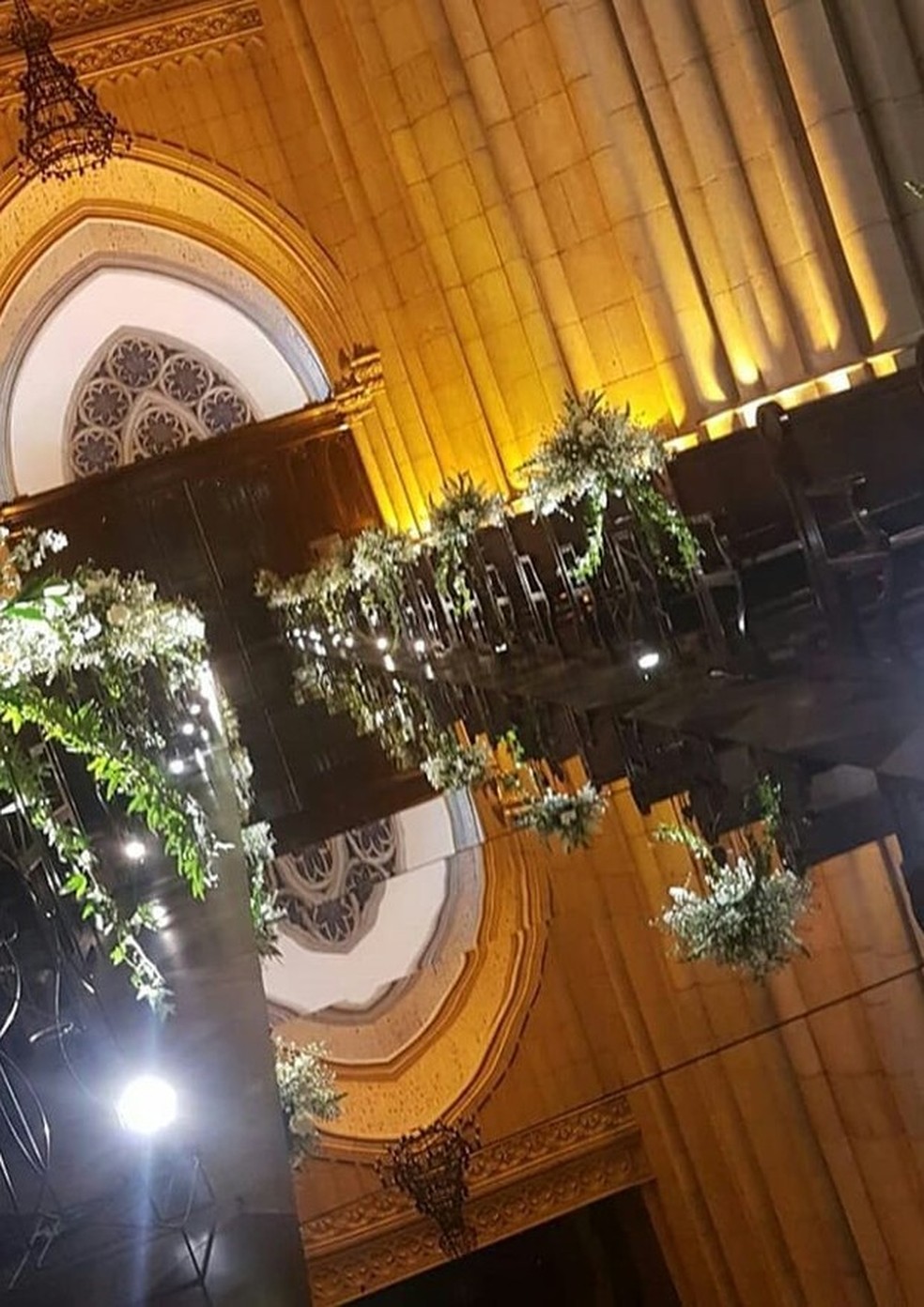 A Catedral da Sé decorada para o casamento (Foto: Reprodução/Instagram) — Foto: Vogue