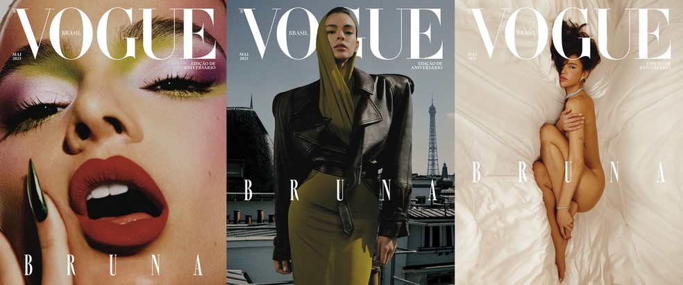 Bruna Marquezine na capa da Vogue Brasil de Maio 2023  — Foto: Vogue Brasil