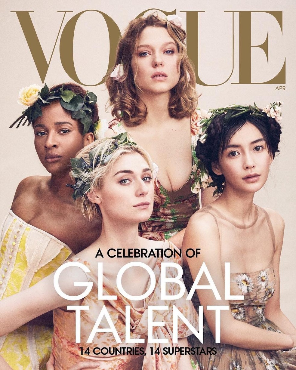 Da esquerda para direita: Adesua Etomi-Wellington, Elizabeth Debicki, Lea Seydoux e Angelababy (Foto: Reprodução) — Foto: Vogue