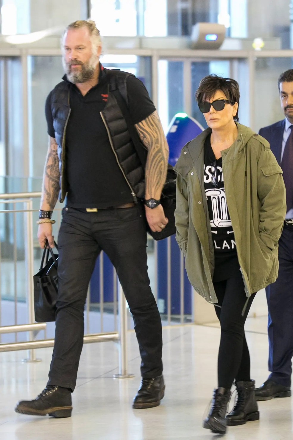 Mason Haynes com Kris Jenner — Foto: GettyImages