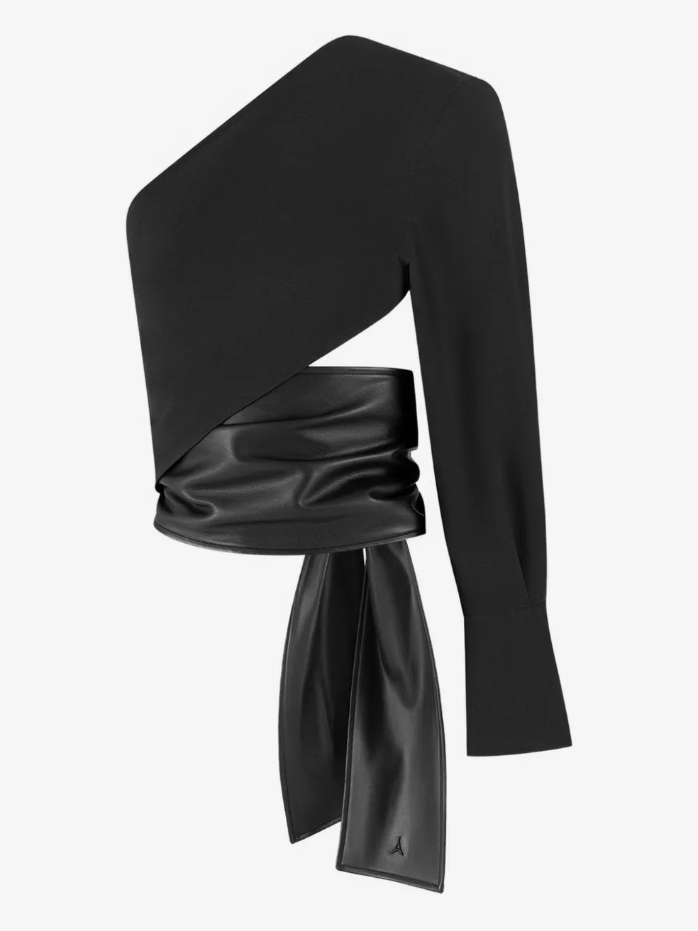 Blusa Coralie de couro manga única, Manière De Voir - Preço sugerido: R$ 1.465 — Foto: Reprodução