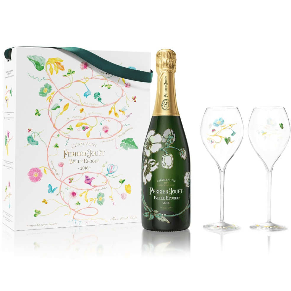 Gift box da Perrier-Jouët — Foto: Divulgação