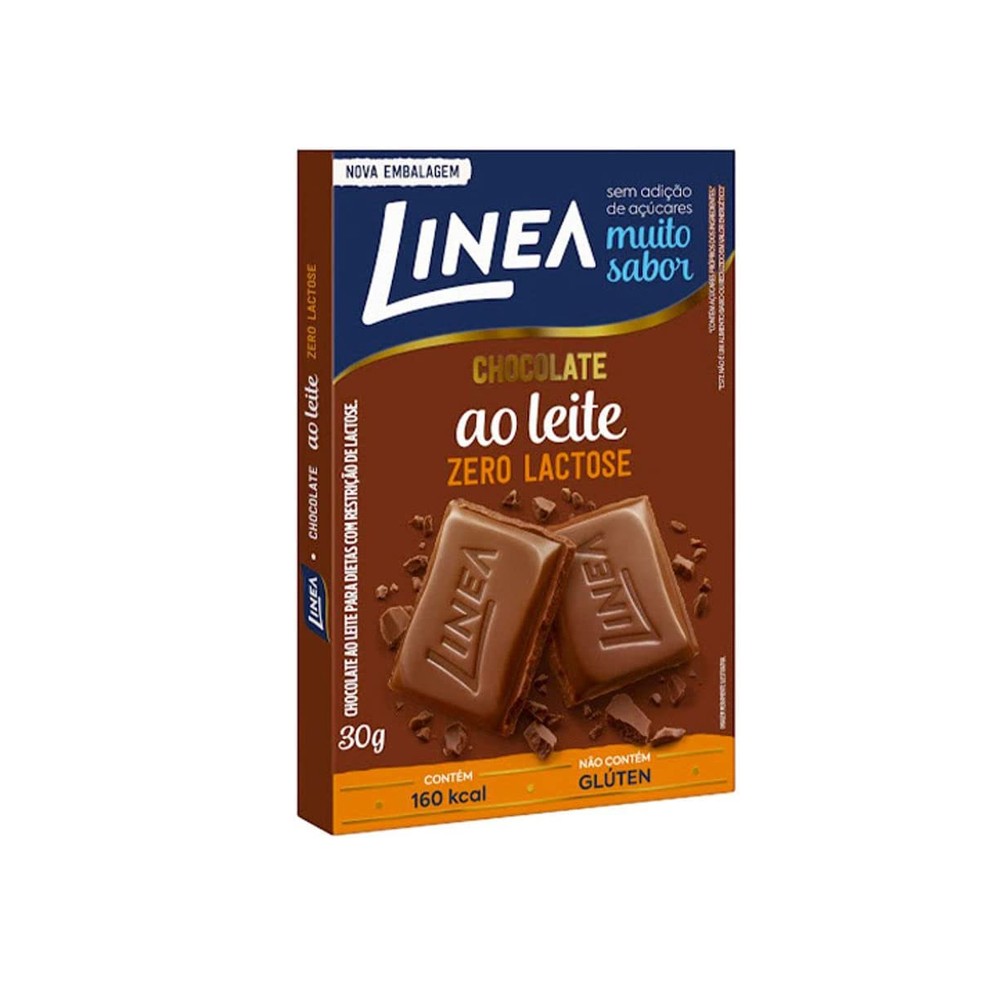 Tablete de Chocolate Ao Leite Linea Zero Lactose 30g — Foto: Reprodução/ Amazon