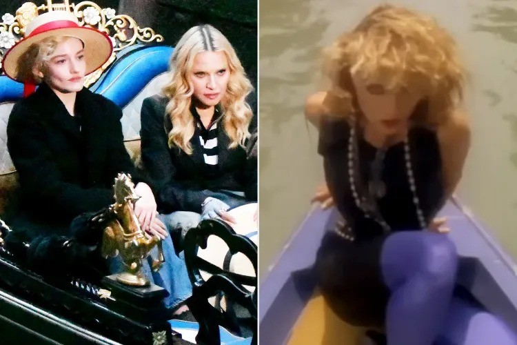 Madonna e Julia Garner trazem “Like a Virgin” para os canais de Veneza