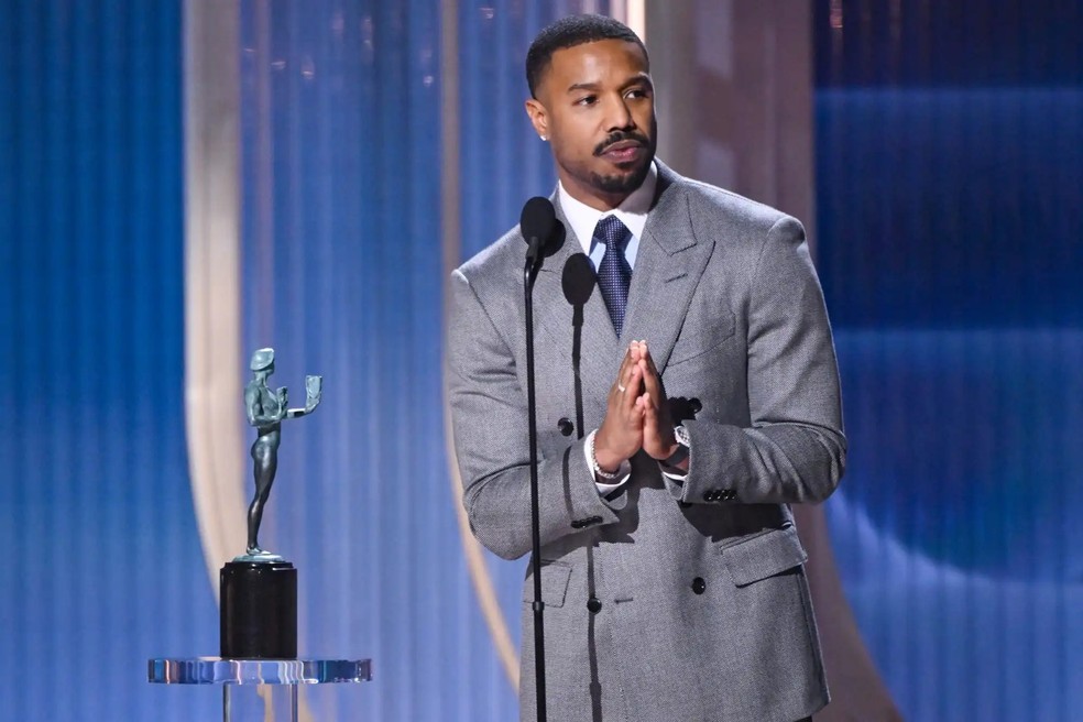 Michael B. Jordan na 32ª edição anual do Actors Awards — Foto: GettyImages