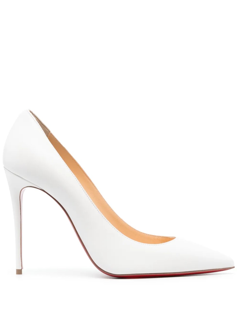 Scarpin branco Kate de couro, Christian Louboutin — Foto: Reprodução