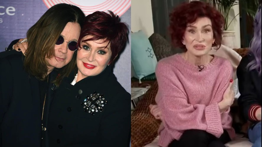 Sharon e Ozzy Osbourne em 2014 e Sharon atualmente