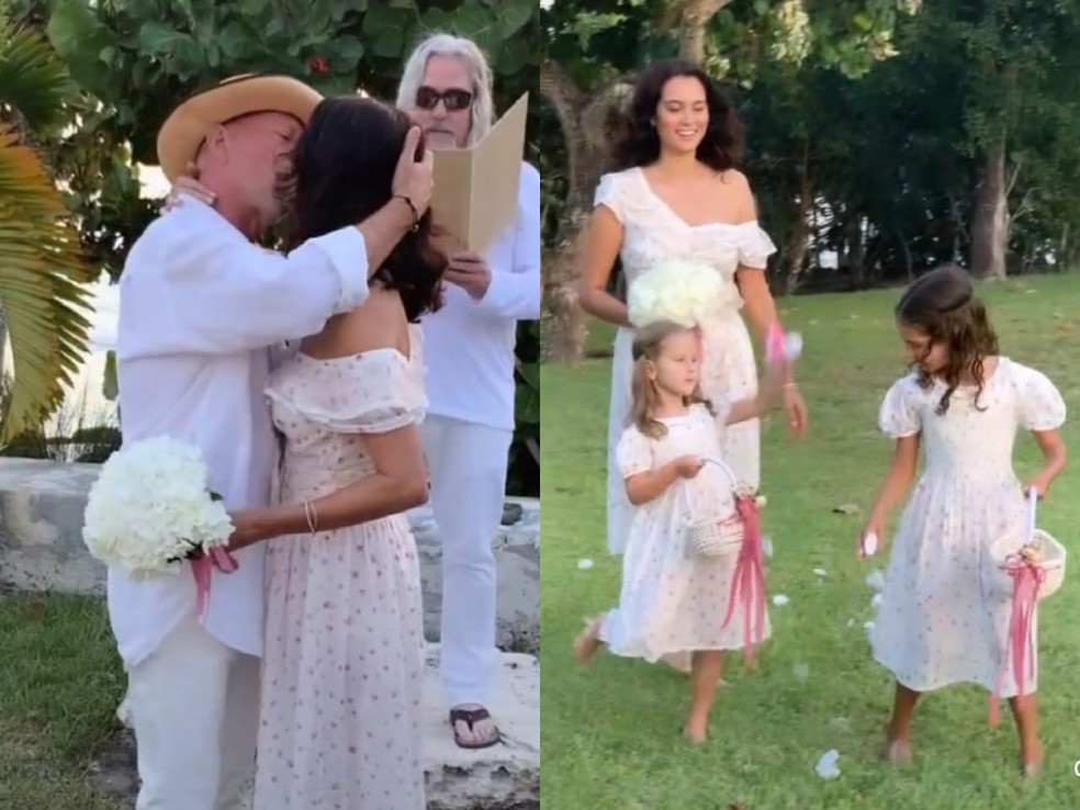 Emma Heming Willis faz homenagem de aniversário de casamento com Bruce — Foto: Reprodução/Instagram