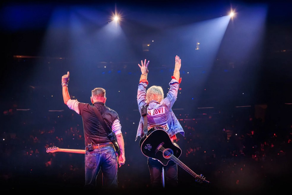 Bruce Springsteen e Bon Jovi — Foto: René Huemer