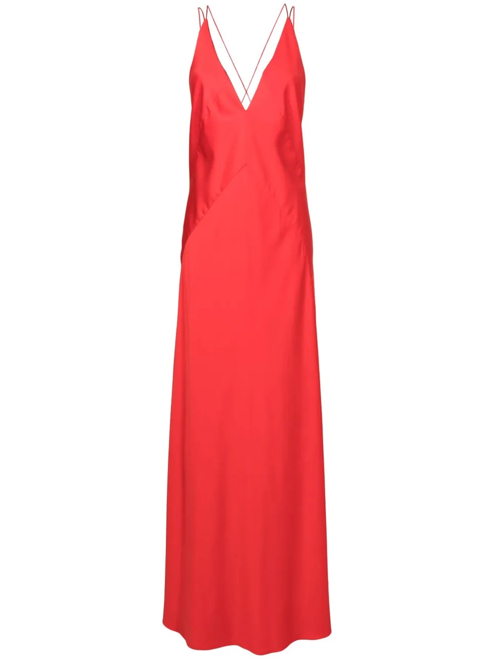 Vestido longo com acabamento acetinado, Lethicia Bronstein — Foto: Reprodução