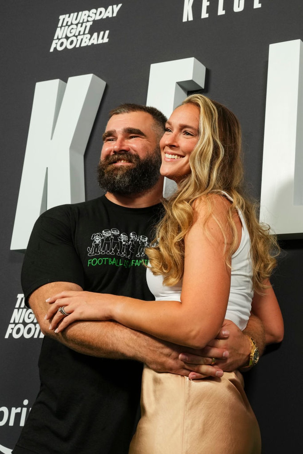 Jason e Kylie Kelce — Foto: GettyImages