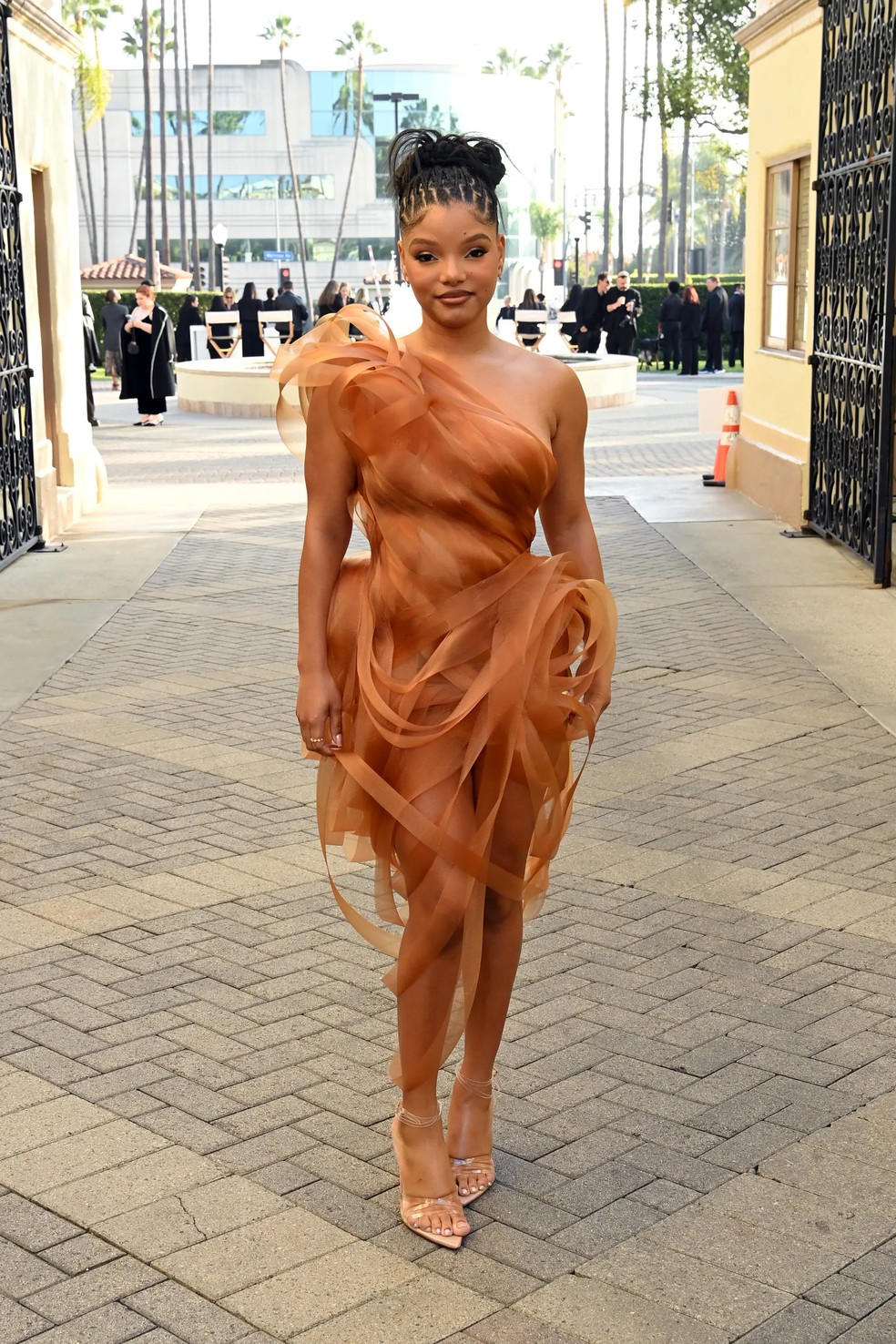 Halle Bailey, de Lever Couture — Foto: Getty Images/ Reprodução