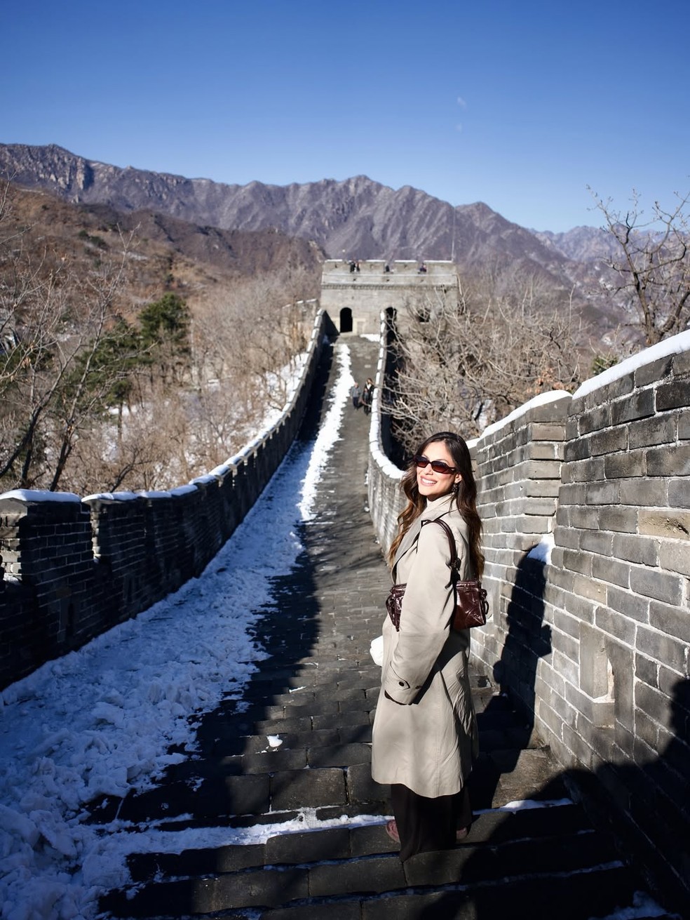 Mari Gonzalez exibe registros de passeio com Pippo Marques na Muralha da China — Foto: Reprodução/Instagram