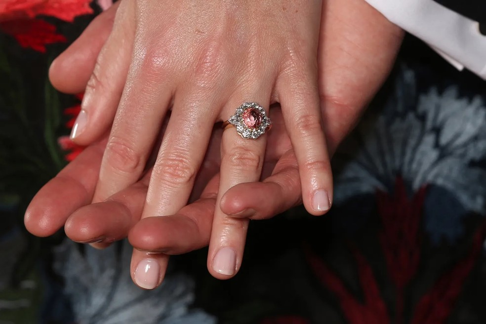 Anel de noivado da princesa Eugenie — Foto: GettyImages