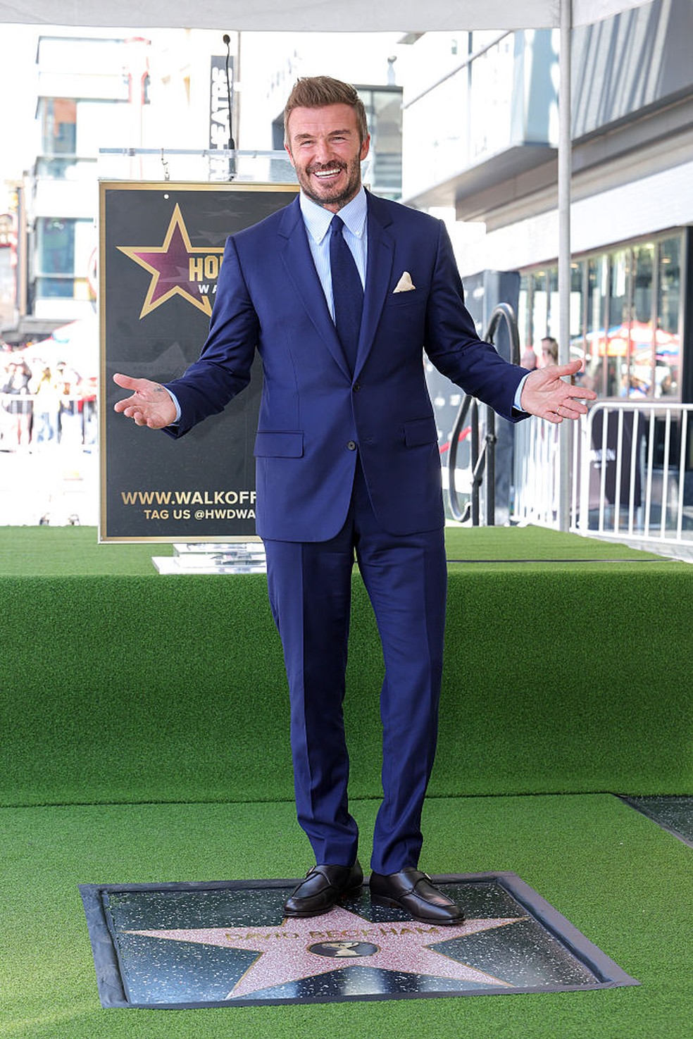 David Beckham é homenageado na Calçada da Fama — Foto: GettyImages