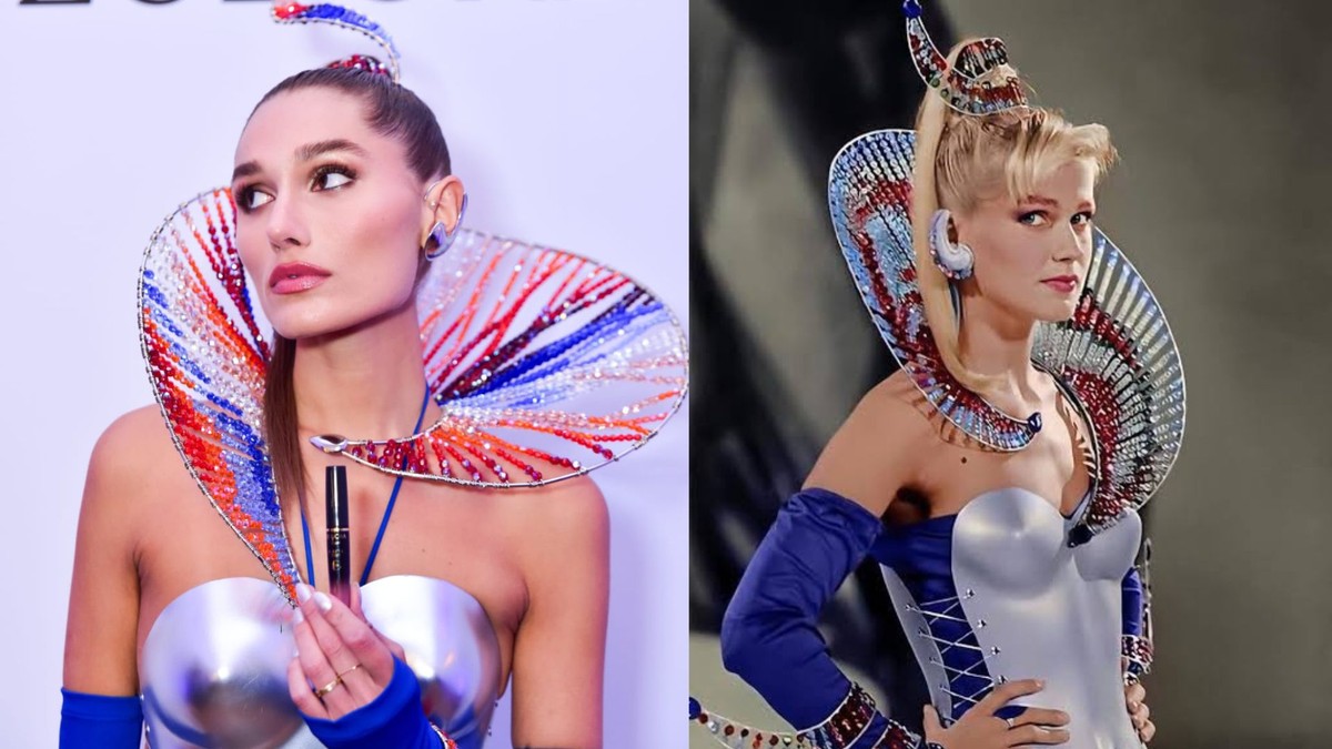 No Baile da Vogue 2024, Sasha Meneghel recria look usado por Xuxa há 35