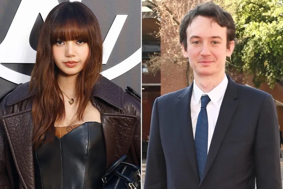 Lisa em outubro de 2024 em Paris; Frédéric Arnault em maio de 2025 — Foto: GettyImages
