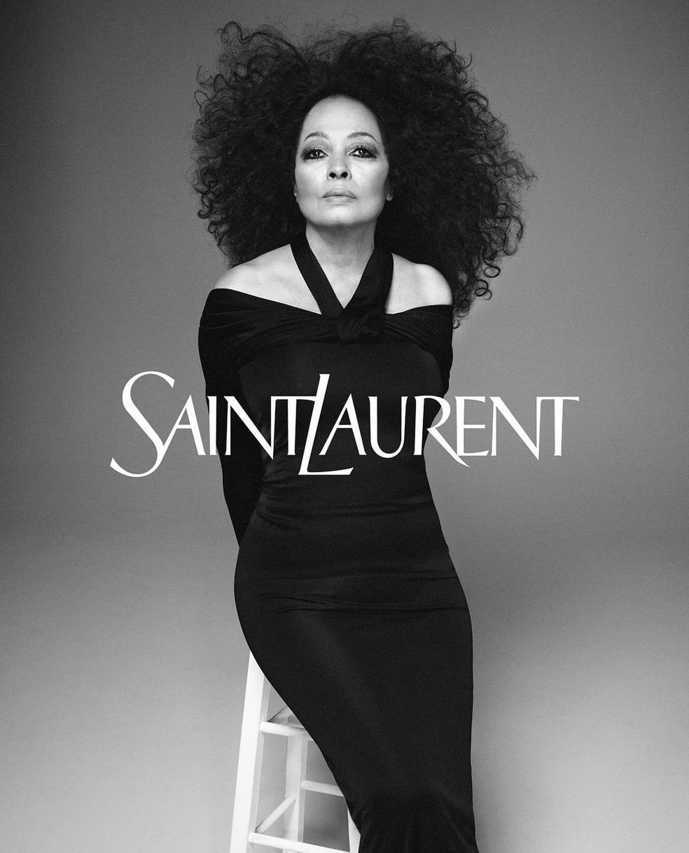 Diana Ross é a estrela da campanha primavera 2024 da Saint Laurent