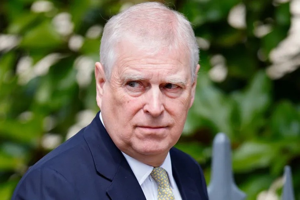 O príncipe Andrew comparece à missa de Páscoa em 20 de abril de 2025 — Foto: GettyImages