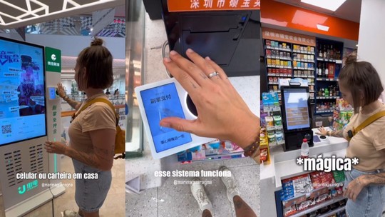 Brasileira viraliza ao realizar pagamento com a palma da mão na China; entenda