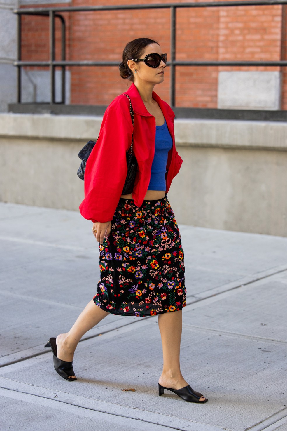Look street da semana de moda nova-iorquina l Verão 2027 — Foto: Christian Vierig/Getty Images