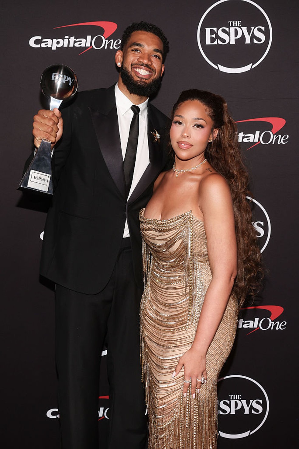 Karl-Anthony Towns e Jordyn Woods — Foto: GettyImages