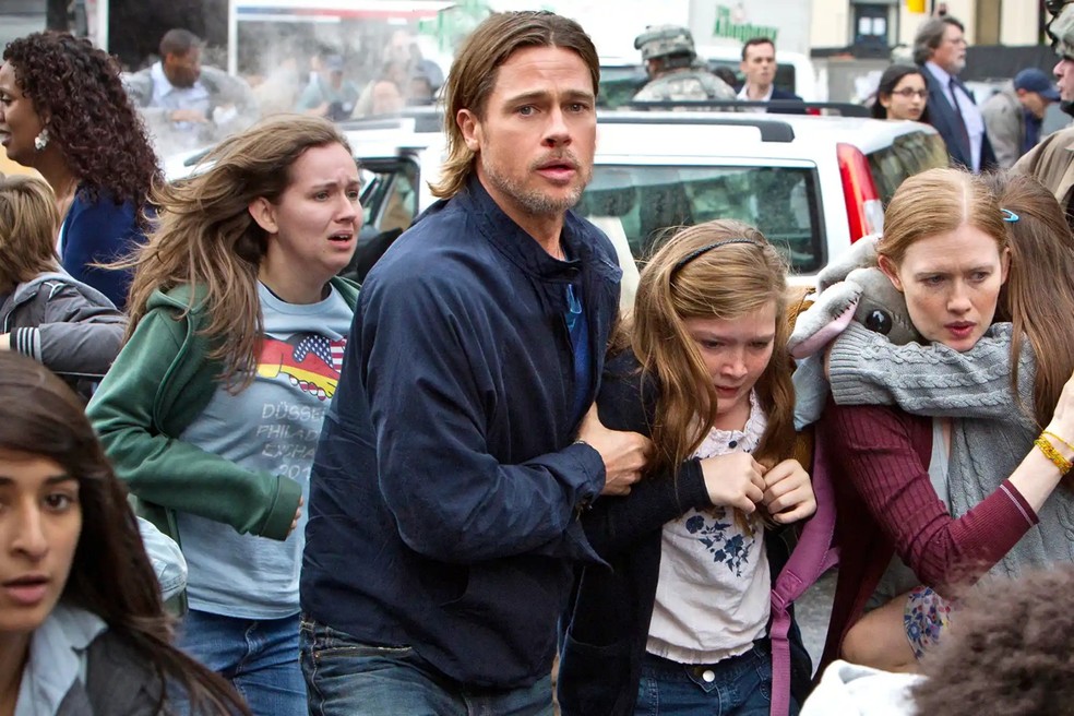 Brad Pitt em Guerra Mundial Z — Foto: Paramount Pictures