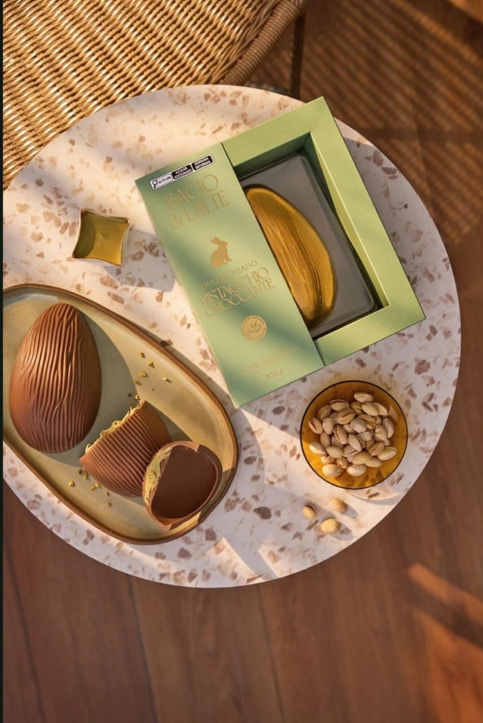 Bacio di Latte – Ovo de Pistache | 300g — R$ 286 — Foto: Divulgação