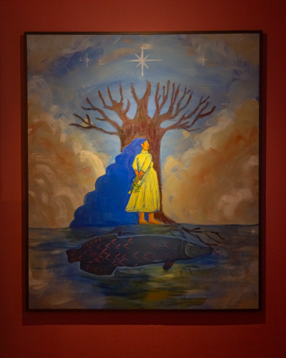 "Deusa e o véu dos mundos", de Auá Mendes — Foto: Divulgação