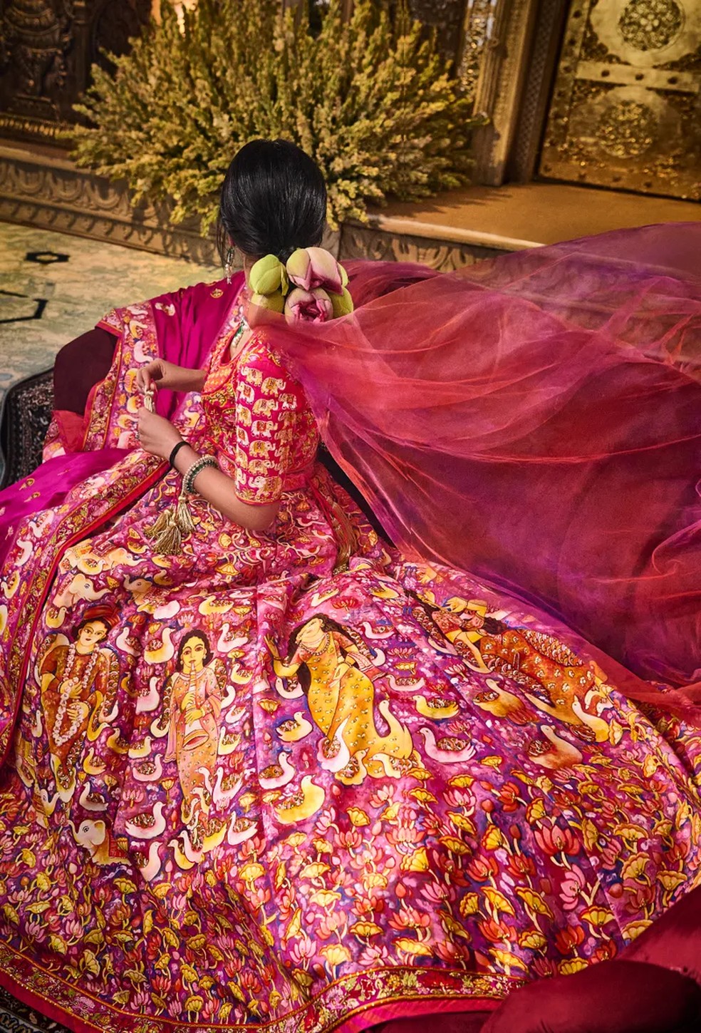 "Usei flores no cabelo" — Foto: Signe Vilstrup