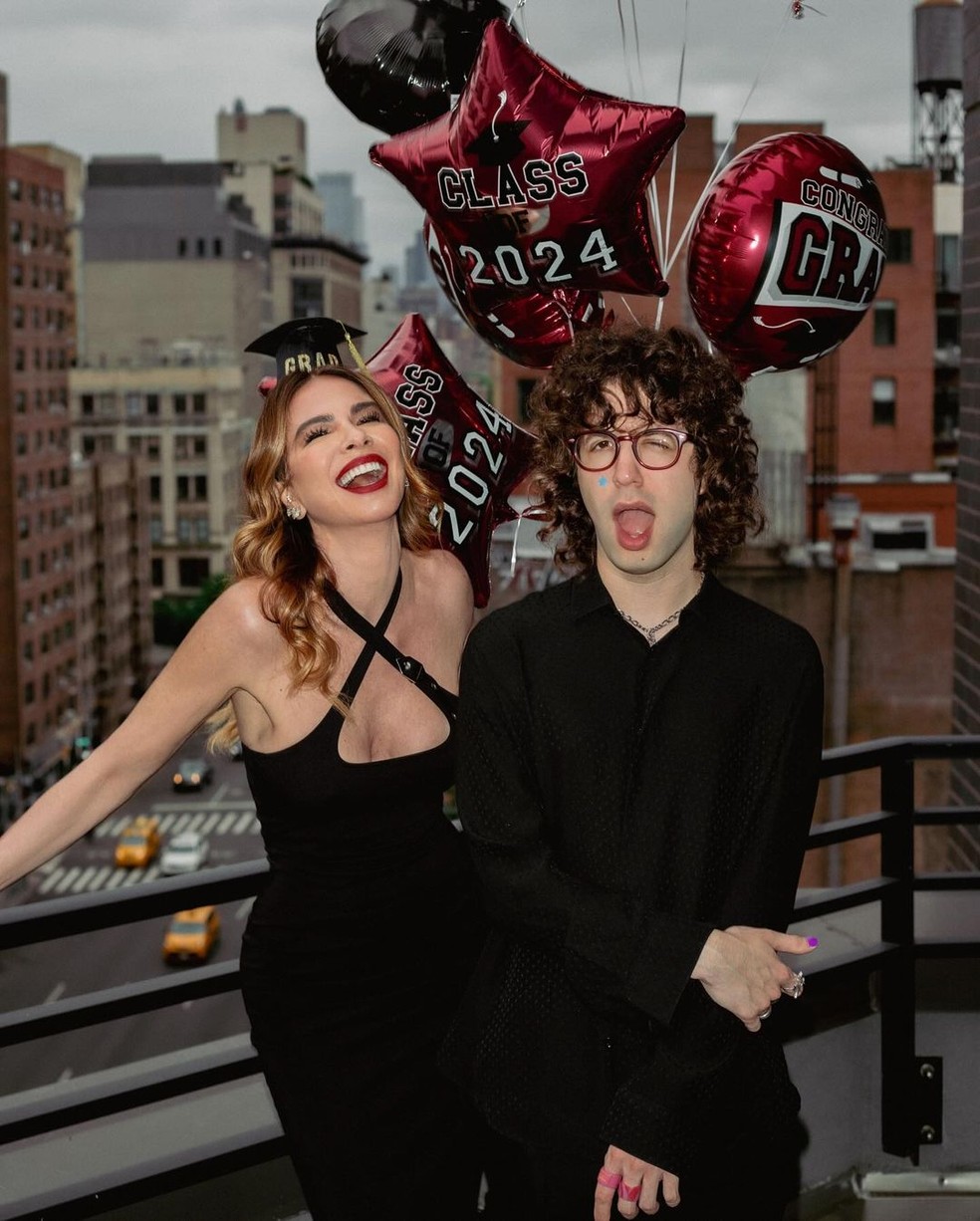 Luciana Gimenez e o filho Lucas Jagger — Foto: reprodução/isntagarm